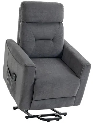 Produktbild von HOMCOM Relaxsessel mit Aufstehhilfe, Massage & Wärme, Dunkelgrau
