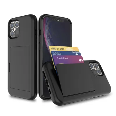 Produktbild von Smartphonica Samsung Galaxy A12 Fall starke TPU mit Kartenhalter - Schwarz
