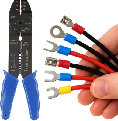 Immagine prodotto di Pinza crimpatrice, pinza pressatrice per terminali elettrici, pinza per connettore 0.5-5.0 mm², 8'' Geko