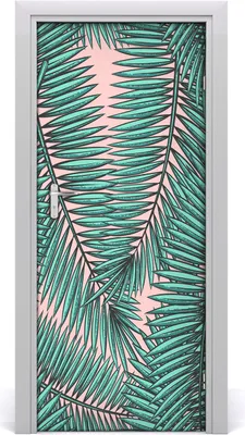 Produktbild von Tulup Türaufkleber 85x205 cm Dekorative Aufkleber Selbstklebend Wasserdichte Tapete Abnehmbar Schlafzimmer Wohnzimmer Wohnkultur - Palmenblätter