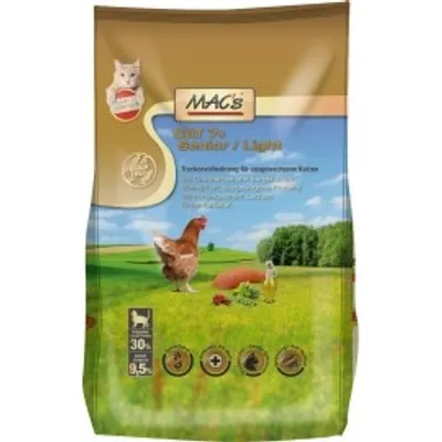 Produktbild von MAC's Katze 7+ Senior Light 1.5 kg, Senior, jede Rasse, Geflügel, 1,5 kg, Getreidefrei