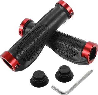 Image de 1 Ensemble De Poignées De Guidon De Vélo Avec Outil, Structure Ergonomique Antidérapante Poignées De Vélo, Poignées Guidon À Double Verrouillage Pour Vélo Électrique Vtt, Rouge
