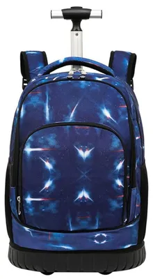 Produktbild von Schultrolley mit Rollen für Kinder 32x22x48cm Navy Blau
