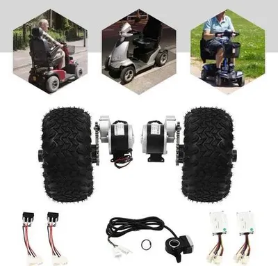 Obrázek produktu pro Sada pro přestavbu elektrického skútru – 24V 250W střídavý motor – 25,4 cm kola – palcový plyn – spínač zpátečky – pro mobilní skútry