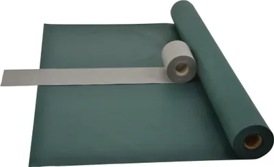 Produktbild von Sensalux Kombi-Set 1 Tischdeckenrolle 1,18m x 25m grün + Tischläufer 15cm grau
