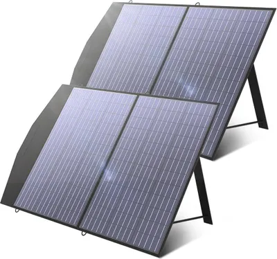 Image de Panneau solaire, puissance maximale de 100W, design pliable, matériau durable, 2 X 100W panneau solaire