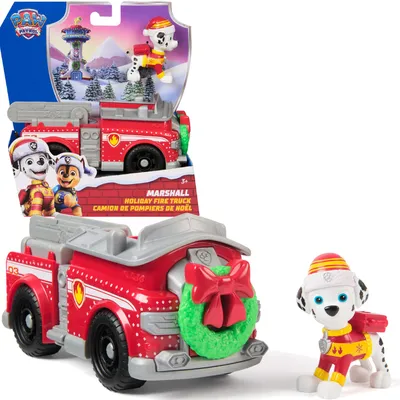 Immagine prodotto di Veicolo natalizio della Paw Patrol con il personaggio Marshall: autopompa