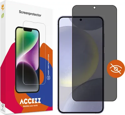 Immagine prodotto di Samsung Galaxy S24 Plus, Samsung Galaxy S25 Plus Pellicola protettiva: Accezz Gehard glas Privacy Screenprotector - Trasparente