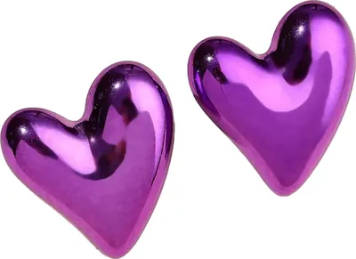 Produktbild von AD-33362 Ohrringe - Herz/Lila für jeden Anlass KP33362