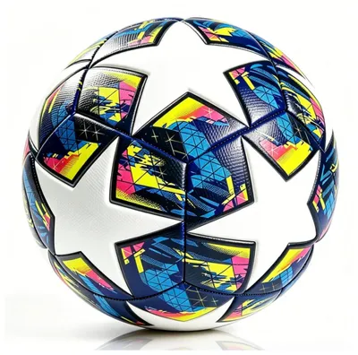 Imagen del producto de Balón de fútbol, talla 5 - Material: poliuretano - Color: azul