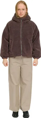 Produktbild von Mazine Faux-Fur Hooded Jacket - Kunstfelljacke, Größe:M, Farbe:eggplant