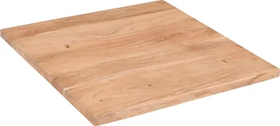 Produktbild von Holzplatte Brasileiro | 60 x 60 cm | Akazienholz massiv | Farbe: Natur | gerade Kante | Pflegeleichte DIY Tischplatte | geeignet für Esstische/Bistrotische/Couchtische
