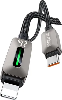 Zdjęcie produktu dla Szybki Kabel YESIDO CA199 usb-C/ Lightning 27W 3A LED Płynące Światło