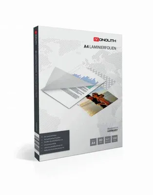 Produktbild von Laminierfolien A4 125µ Monolith, 100 Stück - hochglänzend,