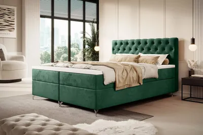 Produktbild von Polsterbett 180x200 ADRIA mit Stauraum - grün