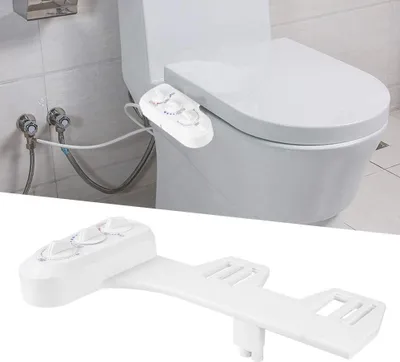 Image de Atyhao Rehausseurs de toilettes pour bidet - buses doubles d'eau chaude et d'eau froide pulvérisateur pour bidet standard UE