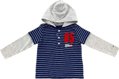 Zdjęcie produktu dla A76 maglia bimbo BOY TOMMY HILFIGER t-shirt dziecięcy niebiesko-szare paski