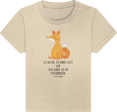 Produktbild von Mr. & Mrs. Panda  T-Shirt Einhorn Fuchs 24. - 36. Monat - Natural Raw - Geschenk, Baby Shirt, Unicorns, Unicorn, Füchse, Babyshirt, Kinder, Fuchshörnchen, Einhörner