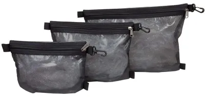 Produktbild von Reise-Organizer, transparente Kulturtasche, 3er-Set
