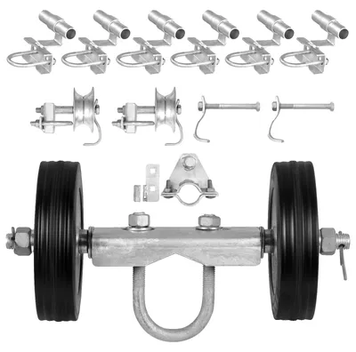 Zdjęcie produktu dla Zestaw do drzwi przesuwnych VEVOR, zestaw okuć do drzwi przesuwnych 146 mm typu C, wytrzymałe rolki do drzwi przesuwnych do mocowania ramy drzwi szynowych, rolki prowadzące do drzwi przesuwnych, 272 kg