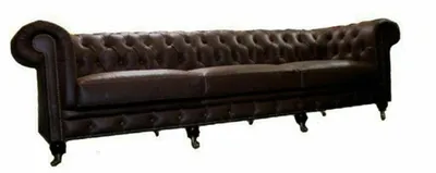 Zdjęcie produktu dla XXL Duża Sofa Chesterfield 275cm 5Seat Tapicerka Kanapa Deisgner Skóra Nowa C.10