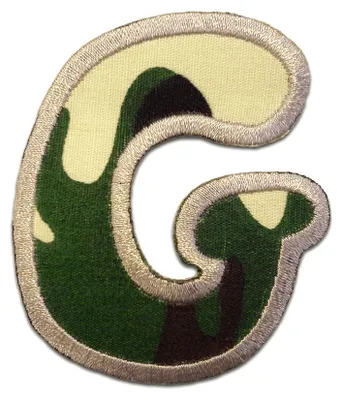 Produktbild von Buchstabe G - 6.2x5.3cm: Alphabet Buchstaben Einzeln Auswählbar - Aufnäher, Bügelbild, Aufbügler, Applikationen, Patches, Flicken, Zum Aufbügeln