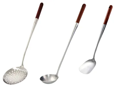 3-teiliges Edelstahl-Küchenhelfer-Set, 50/43 cm