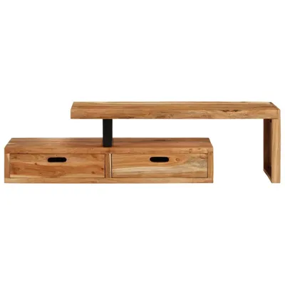 Image de vidaXL Support TV (118-200) x 30 x 40 cm en bois massif d'acacia