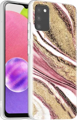 Produktbild von Hülle für Samsung Galaxy A03s Schutzhülle Marmor Motiv Handy Case Silikon Slim Cover