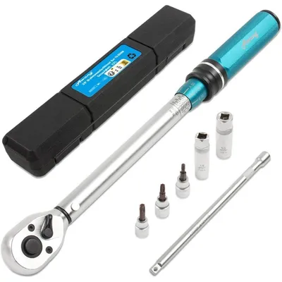Produktbild von Drehmomentschlüssel Set 3/8" 10-60 Nm mit Verlängerungsstange und Zündkerzenbits