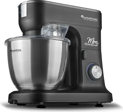 Produktbild von TurboTronic Küchenmaschine - KMT015 - 6,5L Rühr- & Knetmaschine, 1200W, Multifunktion, stufenlose Geschwindigkeit, Timer, Edelstahlschüssel Schwarz