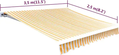 Obrázek produktu pro plátno na markýzu vidaXL Orange & White 350x250 cm