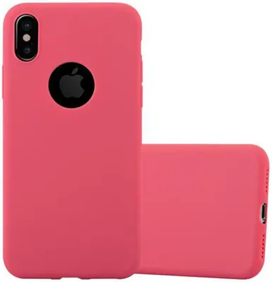 Produktbild von Cadorabo Hülle für Apple iPhone X / XS Schutzhülle in Rot Handyhülle TPU Silikon Etui Case Cover