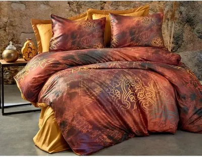 Produktbild von L'Essentiel Linge de Maison, Rue, King-Size-Bettbezug-Set (FR), Rot, 100 % POLYESTER-MICROSATIN, 240 x 220 cm