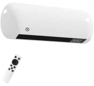 Produktbild von Wand Heizlüfter 2000W Keramik Wandheizgerät mit Ventilator, 2 Leistungsstufen, LED-Display, Thermostat, Weiß