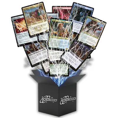 Produktbild von Magic: The Gathering Karten Set Englisch – 200 Karten inkl. 16 Rares & 4 Foils + 100 Kartenhüllen