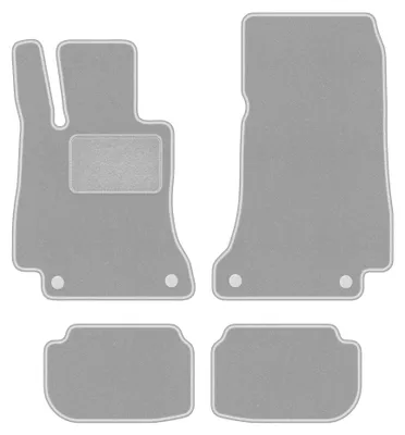 Immagine prodotto di Tappetini in moquette per Mercedes E A238 2017-2023 (Cabrio 4matic) – set 4 pezzi, grigi, su misura – Wielganizator OSLO