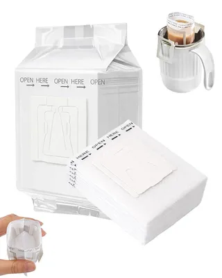 Produktbild von Drip Coffee Filter Bags - 50 Stück hängende Ohrtropf-Kaffeefilter aus Papier - Für eine Tasse - Tragbar für Reisen Büro Zuhause Camping