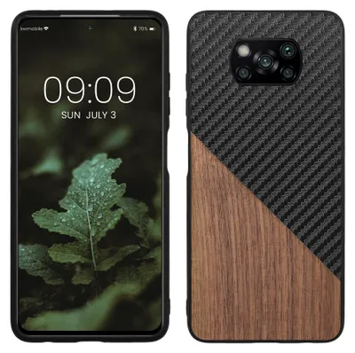 Produktbild von kwmobile Hülle kompatibel mit Xiaomi Poco X3 NFC / Poco X3 Pro - Handyhülle - Handy Schutzhülle - Smartphone Cover - Dunkelbraun Schwarz