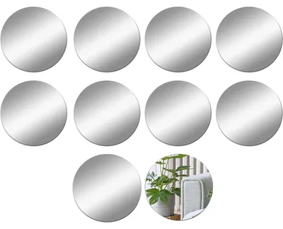 10 runde Acrylspiegel 10 cm selbstklebend DIY-Wandspiegel