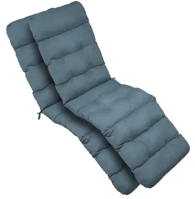 Produktbild von Beautissu 2X Bequeme Liegenauflage Deckchair, 200x50x8 cm, Taubenblau