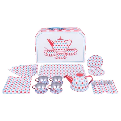 Obrázok produktu pre Bigjigs Toys Čajová súprava s bodkami v kufríku