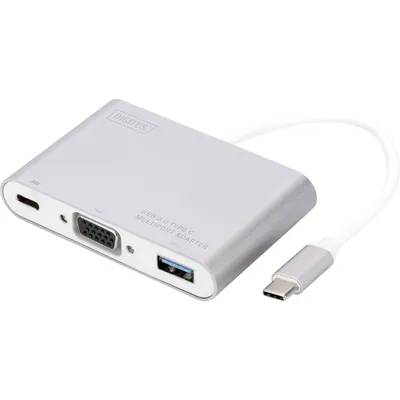 Obrázek produktu pro DIGITUS USB 3.0 - VGA multiportový adaptér, černý