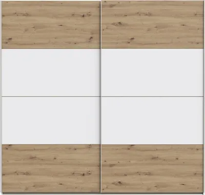 Produktbild von Schiebetürenschrank >SCHACH&MATT 2< in Artisan Eiche/ Weiß - 220,1x210,5x61,2 (BxHxT)