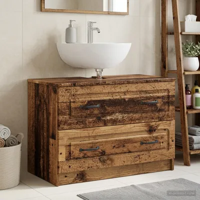 Obrázek produktu pro Maison Exclusive - Skříňka pod umyvadlo UTRECHT, masivní dřevo, rozměry 82 x 41 x 56 cm