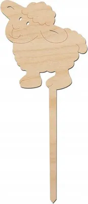 Image de Décoration en bois sur bâton Mouton 14cm Décor