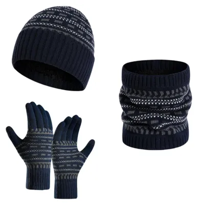 Productafbeelding van Solidchoice - Winterset met Beanie, Sjaal en Handschoenen met Fleece Voering