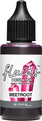 Image de Octopus Fluids Resin Ink BEETROOT, encre à alcool pour résine époxy et résine UV, rouge