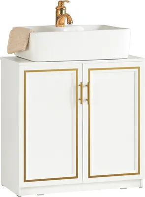 Produktbild von SoBuy BZR86-W Vanity unit Kúpeľňová skrinka Umývadlo Kúpeľňová skrinka Spodná skrinka