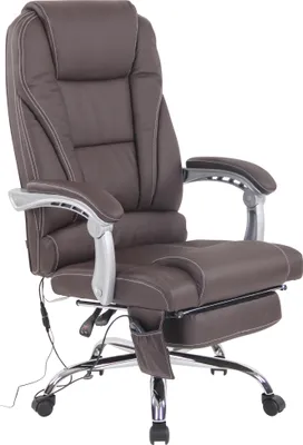 Produktbild von CLP Bürostuhl höhenverstellbar Pacific drehbar mit Massagefunktion 150kg belastbar braun
